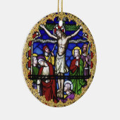 Glas in lood Priest Ordination Jubileum Keramisch Ornament (Rechts)