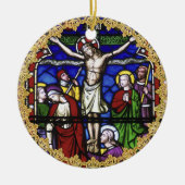 Glas in lood Priest Ordination Jubileum Keramisch Ornament (Voorkant)