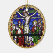 Glas in lood Priest Ordination Jubileum Keramisch Ornament (Links)
