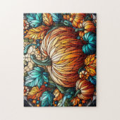 Glas in lood Pumpkin Art Legpuzzel (Verticaal)