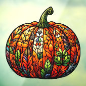 Glas in lood Pumpkin Window Cling Raamsticker (Vel 3)