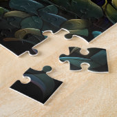Glas in lood puzzel van het tropisch woud (Zijkant)
