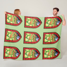 Glas in lood Quetzalcoatl Fleece Deken