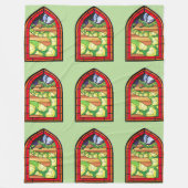 Glas in lood Quetzalcoatl Fleece Deken (Voorkant)