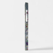 Glas in lood raam kathedraal kerkafbeelding iPhone hoesje (Linkerkant)