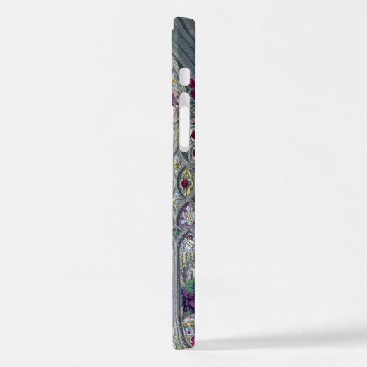 Glas in lood raam kathedraal kerkafbeelding iPhone hoesje (Linkerkant)