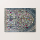 Glas in lood raam kathedraal kerkafbeelding legpuzzel (Horizontaal)