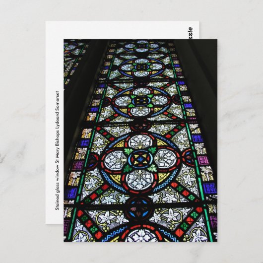 Glas in lood raam St Mary Bishops Lydeard Briefkaart (Voorkant / Achterkant)