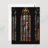 Glas in lood raam, St. Vitus's kathedraal, Praag Briefkaart (Voorkant / Achterkant)