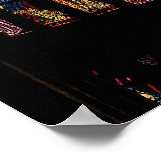 Glas in lood raam, St. Vitus's kathedraal, Praag Poster (Hoek)