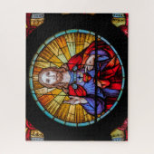 Glas in lood raam van Jezus Legpuzzel (Verticaal)