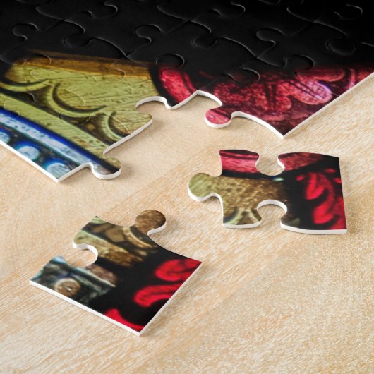 Glas in lood raam van Jezus Legpuzzel (Zijkant)