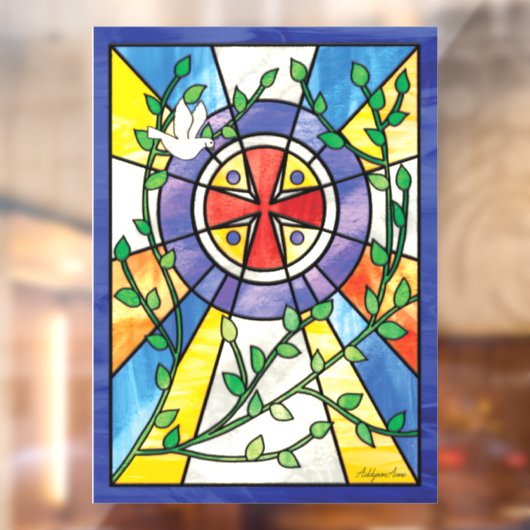 Glas in lood raamsticker (Vel 2)