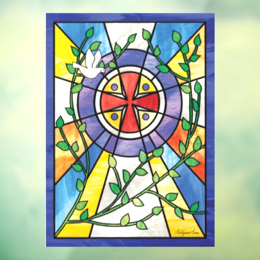 Glas in lood raamsticker (Vel 3)