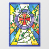 Glas in lood raamsticker (Vel)