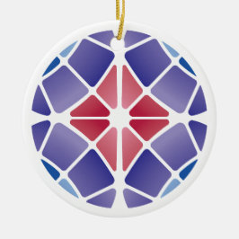 Glas-in-lood (radiaal - daglicht) keramisch ornament