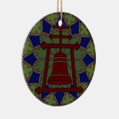 Glas in lood Raincross Tri Design Keramisch Ornament (Rechts)