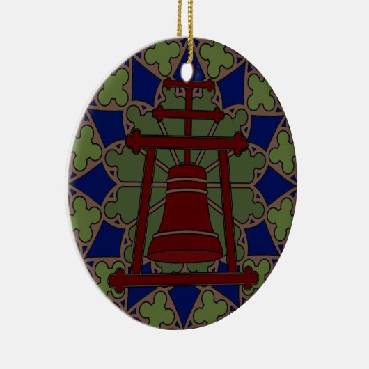 Glas in lood Raincross Tri Design Keramisch Ornament (Rechts)