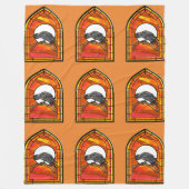 Glas in lood Raven Fleece Deken (Voorkant)