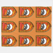 Glas in lood Raven Fleece Deken (Voorkant (Horizontaal))