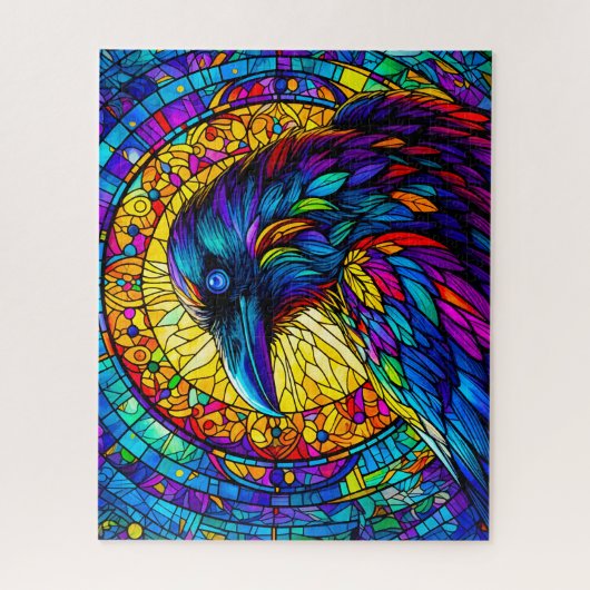 Glas in lood Raven Legpuzzel (Verticaal)