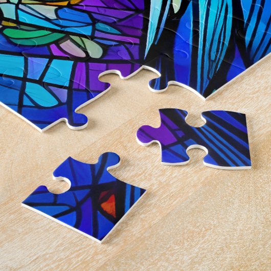 Glas in lood Raven Legpuzzel (Zijkant)