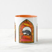Glas in lood Raven Mok (Midden)