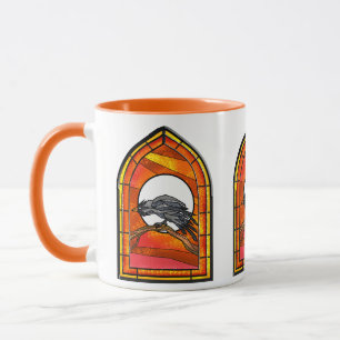 Glas in lood Raven Mok