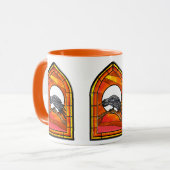 Glas in lood Raven Mok (Voorkant links)