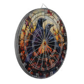 Glas in lood Ravens Dartbord (Voorkant Links)