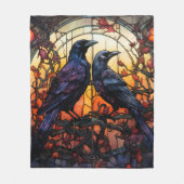 Glas in lood Ravens Fleece Deken (Voorkant)