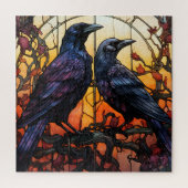 Glas in lood Ravens Legpuzzel (Verticaal)