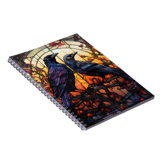 Glas in lood Ravens Notitieboek (Rechterzijde)