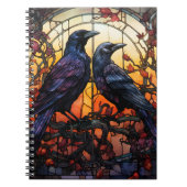 Glas in lood Ravens Notitieboek (Voorkant)