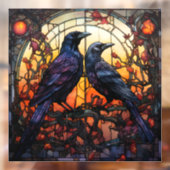 Glas in lood Ravens Raamsticker (Vel 2)