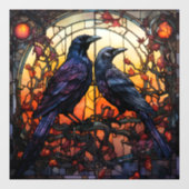 Glas in lood Ravens Raamsticker (Vel)