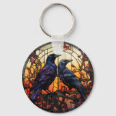 Glas in lood Ravens Sleutelhanger (Voorkant)