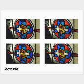 Glas in lood rechthoekige sticker (Vel)