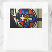 Glas in lood rechthoekige sticker (Tas)