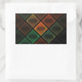 Glas in lood rechthoekige sticker (Tas)