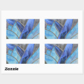 Glas in lood rechthoekige sticker (Vel)