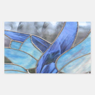 Glas in lood rechthoekige sticker