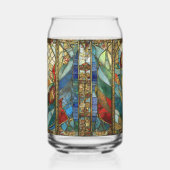 Glas in lood Red Chief Poppies bij zonsopgang (Links)