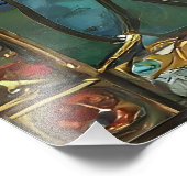 Glas in lood Red Chief Poppies bij zonsopgang Foto Afdruk (Hoek)