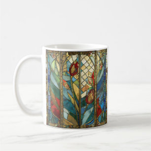 Glas in lood Red Chief Poppies bij zonsopgang Koffiemok