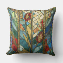 Glas in lood Red Chief Poppies bij zonsopgang