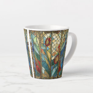 Glas in lood Red Chief Poppies bij zonsopgang Latte Mok