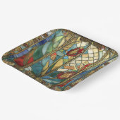 Glas in lood Red Chief Poppies bij zonsopgang Papieren Bordje (Gebogen)