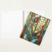 Glas in lood Red Chief Poppies bij zonsopgang Planner (Display)