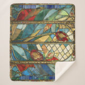 Glas in lood Red Chief Poppies bij zonsopgang Sherpa Deken (Voorkant)